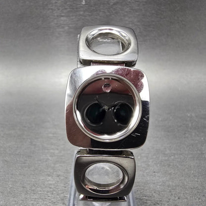 Movado Dolca Watch Women 24mm Silver Dial Silver Tone Square 84 A1 1310 New Batt0