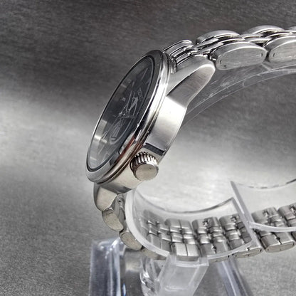 Seiko Watch Women 29mm Black Dial Silver Tone Date Round 6N22-00A0 New Battery2