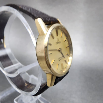 Omega De Ville Watch Women 22mm Gold Dial 10K Gold Filled Round 5910051 PARTS4