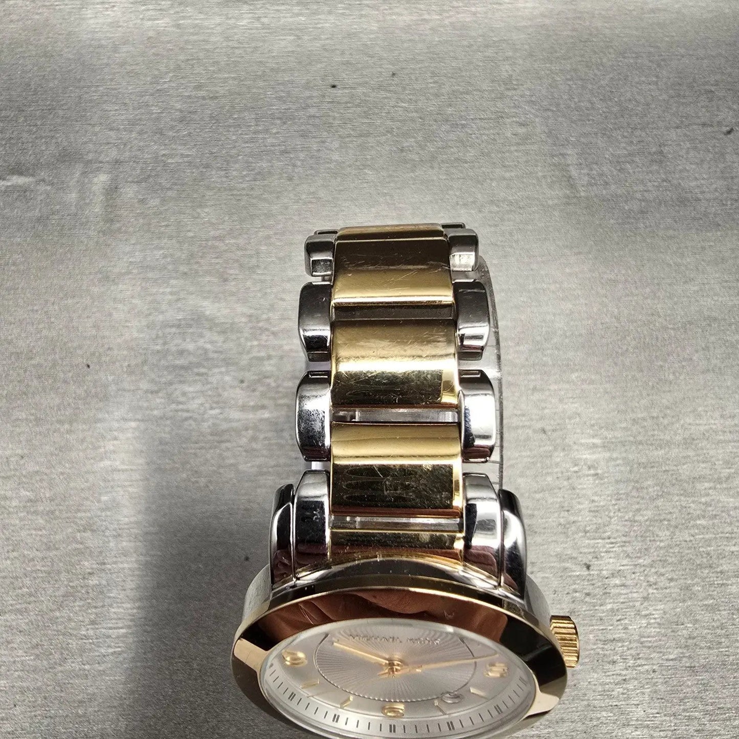 Michael Kors Janey Watch Women 34mm Silver Dial Two Tone Date MK3487 New Battery4