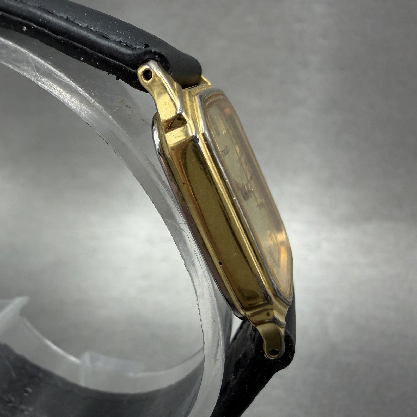 Seiko Tank Watch Women 19mm Champagne Dial Gold Tone 73216270 New Battery3
