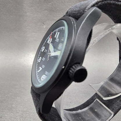 Smith and Wesson Watch Men 38mm Black Dial Black Tone Date Round New Battery2