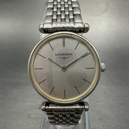 Longines La Grande Classique Watch Men 24mm Gray Dial Steel Round L4.135.4 Works0