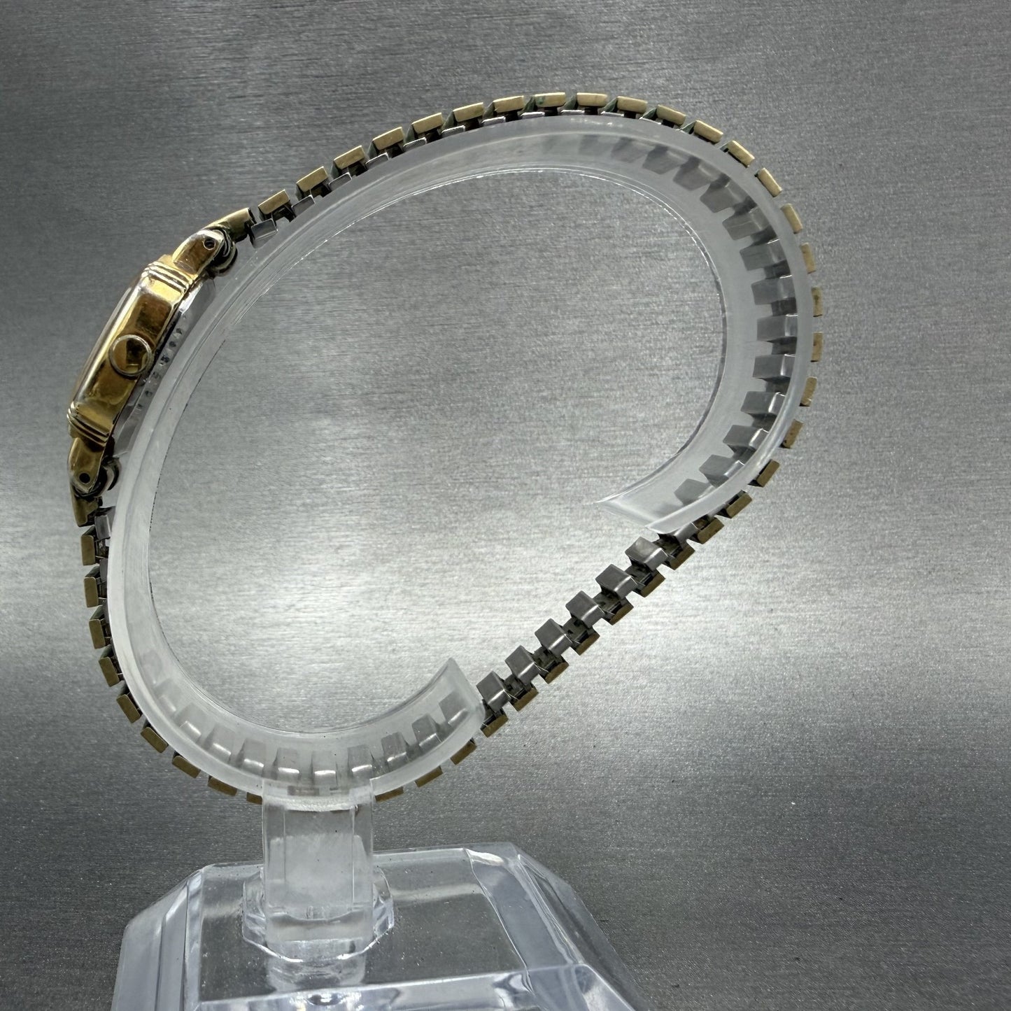 Seiko Watch Women 20mm Champagne Dial Gold Tone Rectangle 54215019 New Battery6