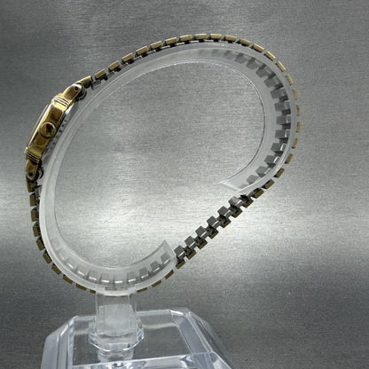 Seiko Watch Women 20mm Champagne Dial Gold Tone Rectangle 54215019 New Battery6