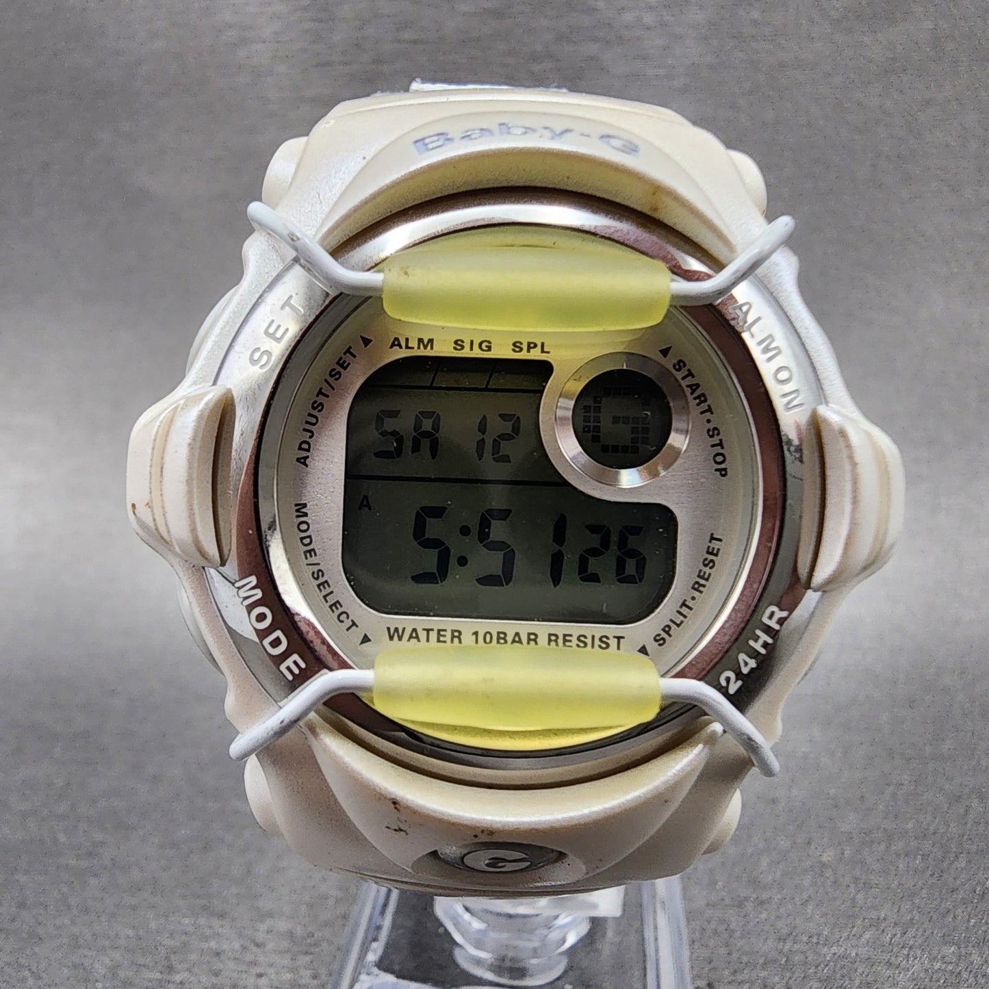 Casio BabyG Watch Women 42mm Digital White Tone Alarm BG099 New Battery1