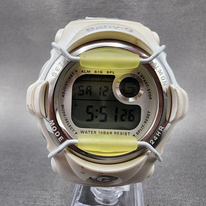 Casio BabyG Watch Women 42mm Digital White Tone Alarm BG099 New Battery1