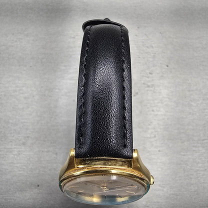 Seiko Watch Men 35mm Gold Dial Gold Tone Daydate Round 7N43-8A39 New Battery VTG4