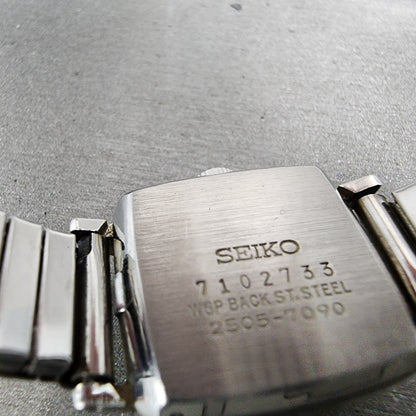 Seiko Matic Lady Watch Women 19mm White Dial Stainless Steel Rectangle Runs9