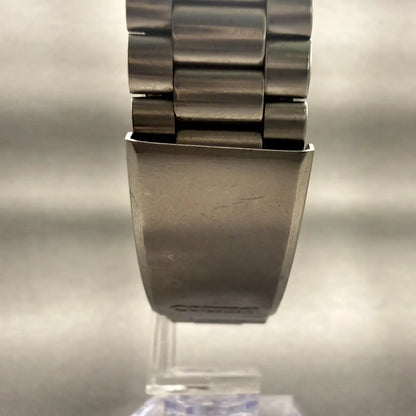 Seiko Chronos Watch Men 35mm Silver Dial Silver Daydate Round 5H23-7060 New Batt7