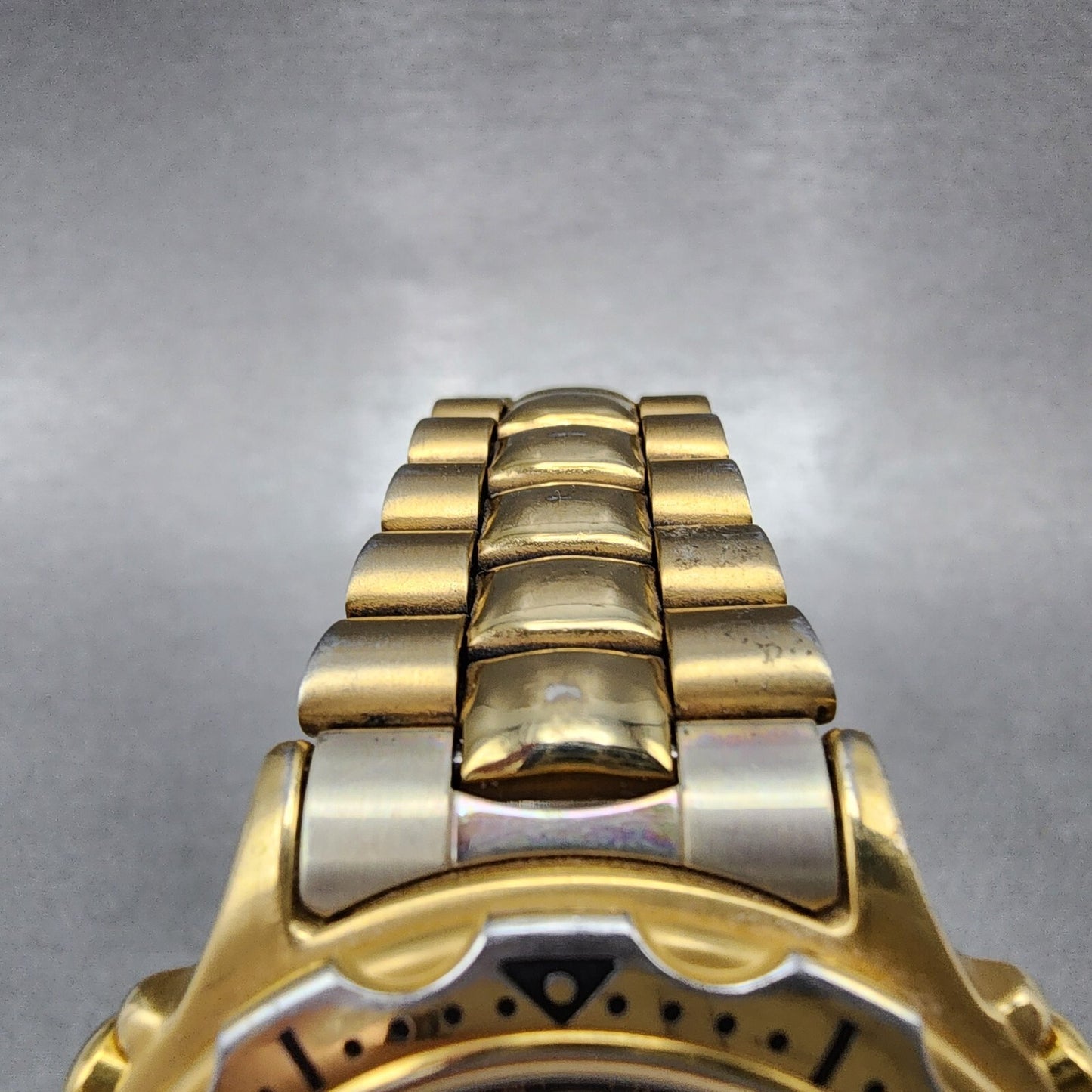 Bulova Marine Star Watch Men 38mm Blue Dial Gold Tone Chronograph 97A41 PARTS5
