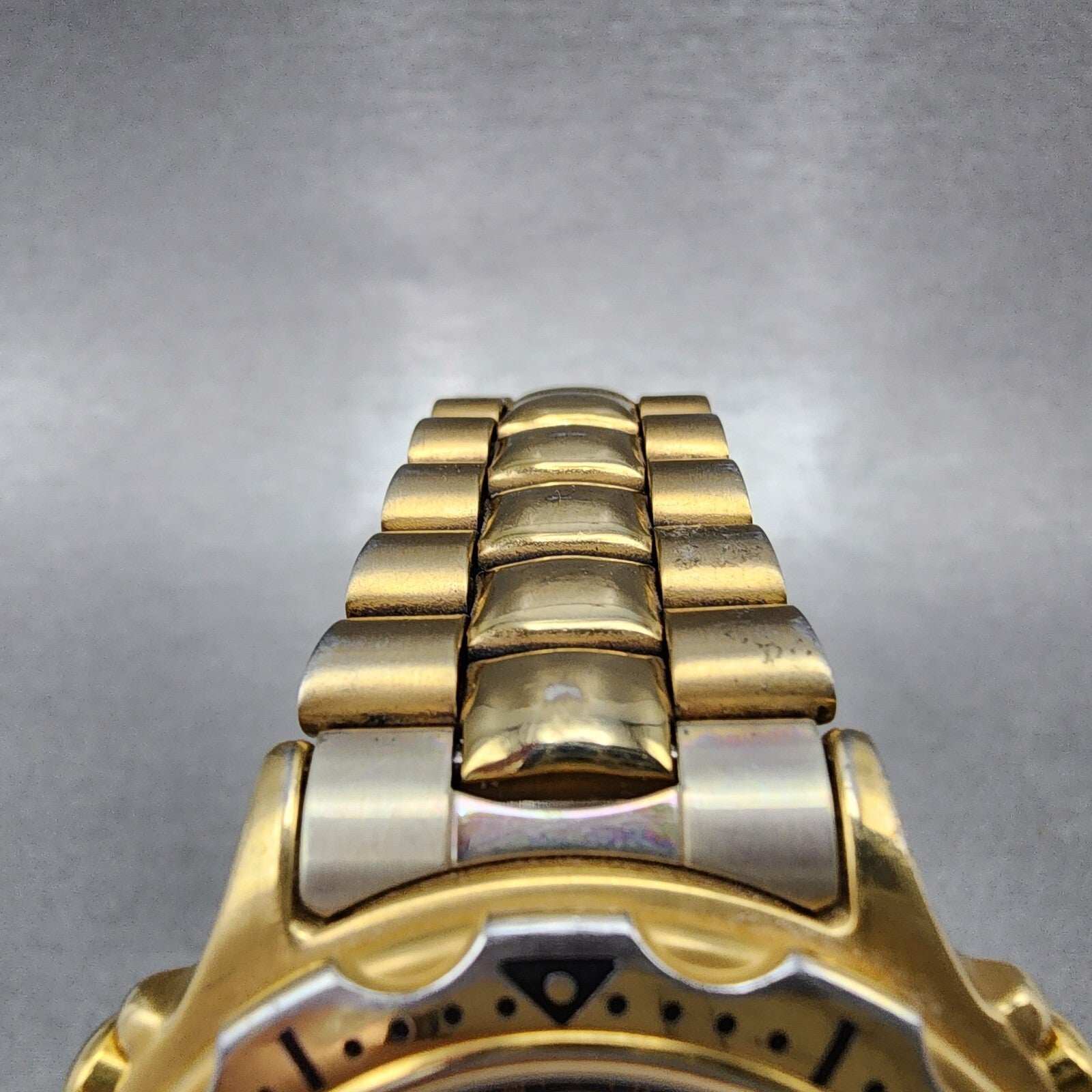 Bulova Marine Star Watch Men 38mm Blue Dial Gold Tone Chronograph 97A41 PARTS5