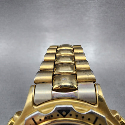 Bulova Marine Star Watch Men 38mm Blue Dial Gold Tone Chronograph 97A41 PARTS5