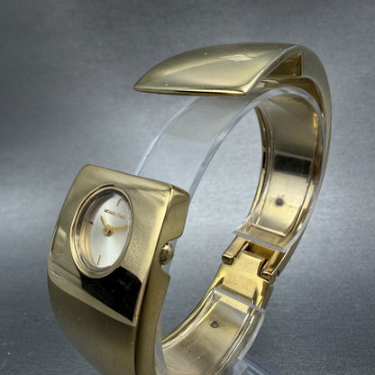 Michael kors Bangle Watch Women 28mm Champagne Dial Gold Tone MK-3497 New Batt2