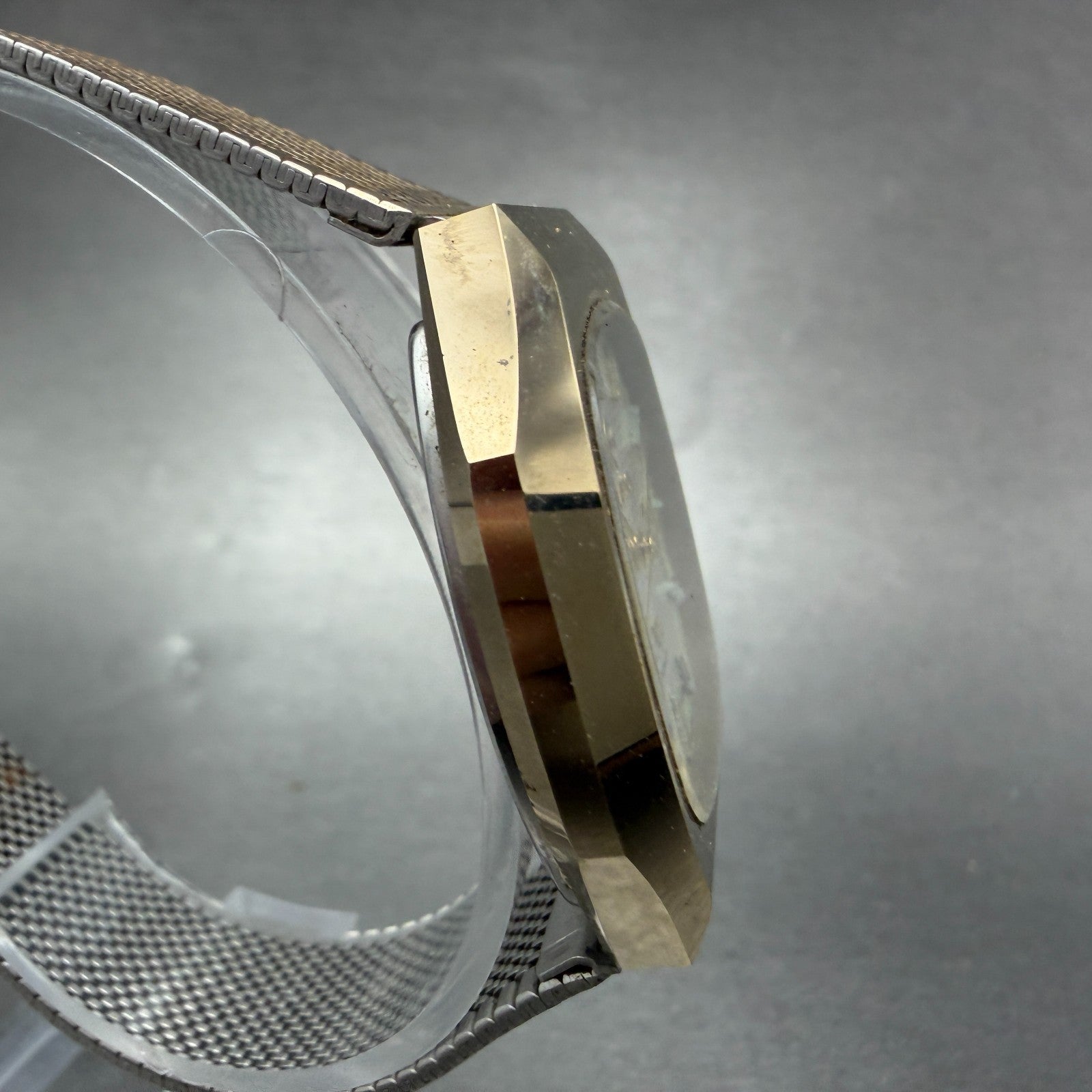 Rado Balboa V Watch Men 32mm Silver Dial Gold Tone Date Rectangle New Battery3