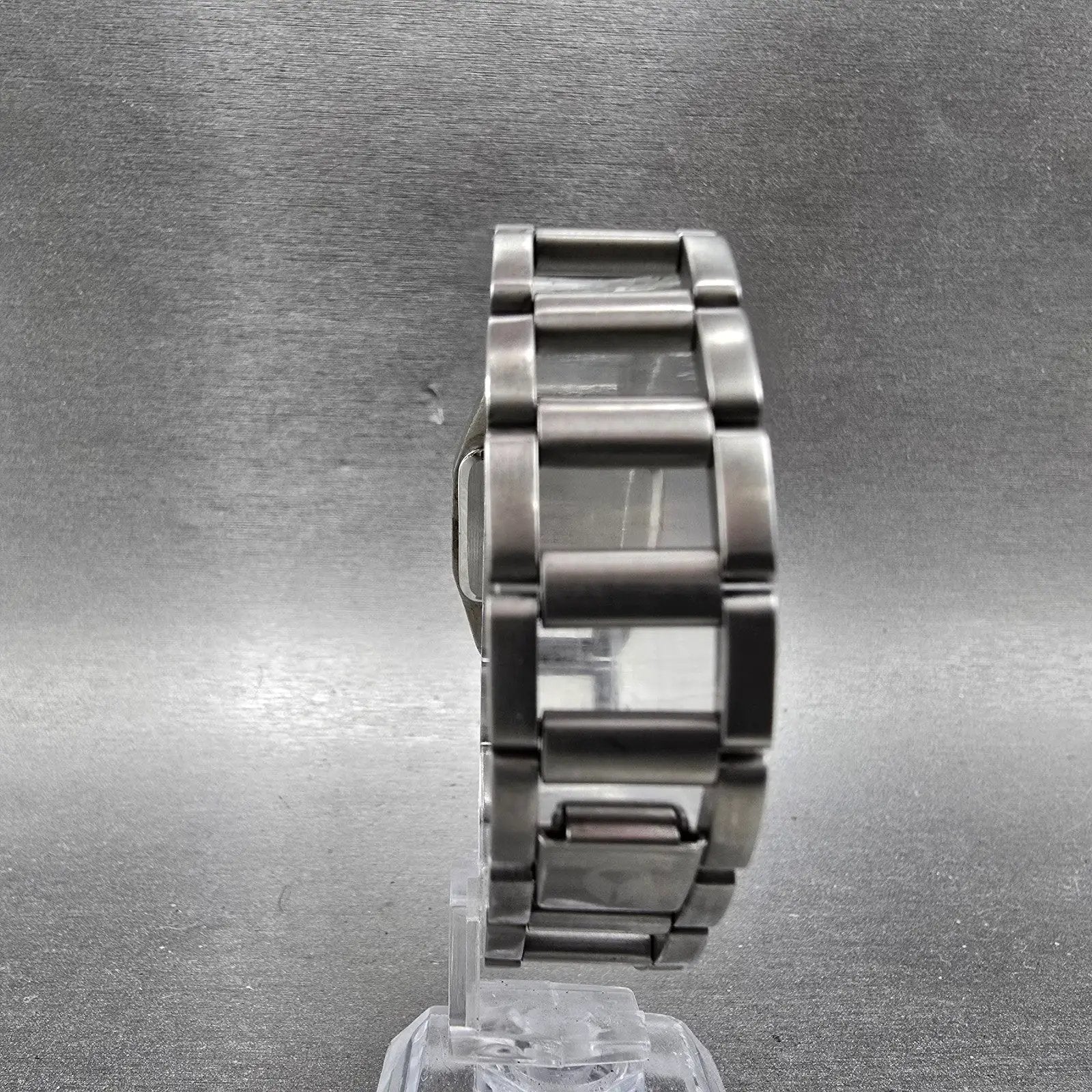 Nixon Sugar Watch Women 23mm Pink Dial Silver Tone Rectangle New Battery7