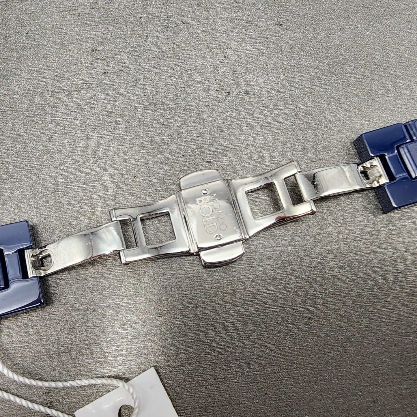 Movado Bold Blue Ceramic Watch Band 18mm Womens Watch Bracelet Butterfly Clasp12