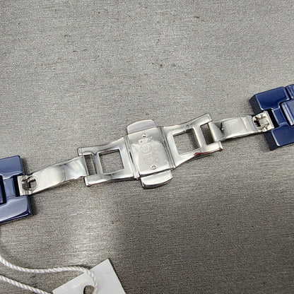 Movado Bold Blue Ceramic Watch Band 18mm Womens Watch Bracelet Butterfly Clasp12
