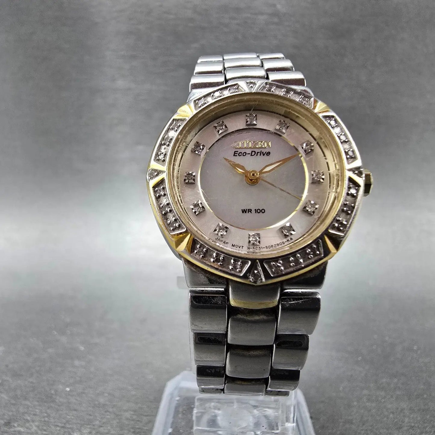 Citizen Eco-Drive Watch Women 26mm MOP Dial Two Tone E031-S053676 Runs Diamonds5