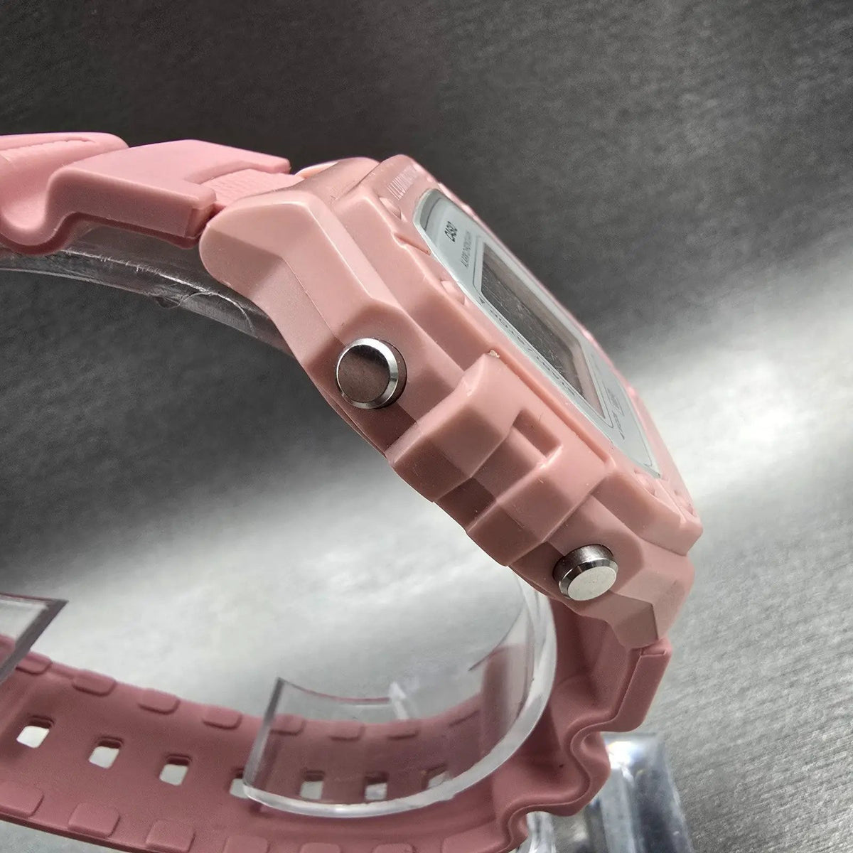Casio Illuminator W-218H Digital Watch Men 43mm White Pink Chrono Alarm New Batt3