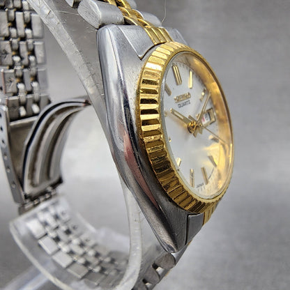 Seiko Watch Women 24mm Silver Dial Two Tone Daydate 7n830041 New Battery3
