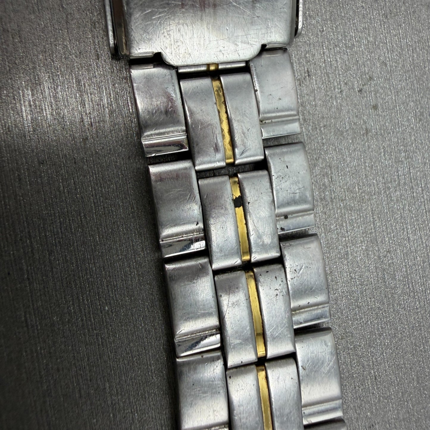 Seiko Bracelet 20mm Stainless Steel Two Tone 4859-G Vintage READ!!! Japan2