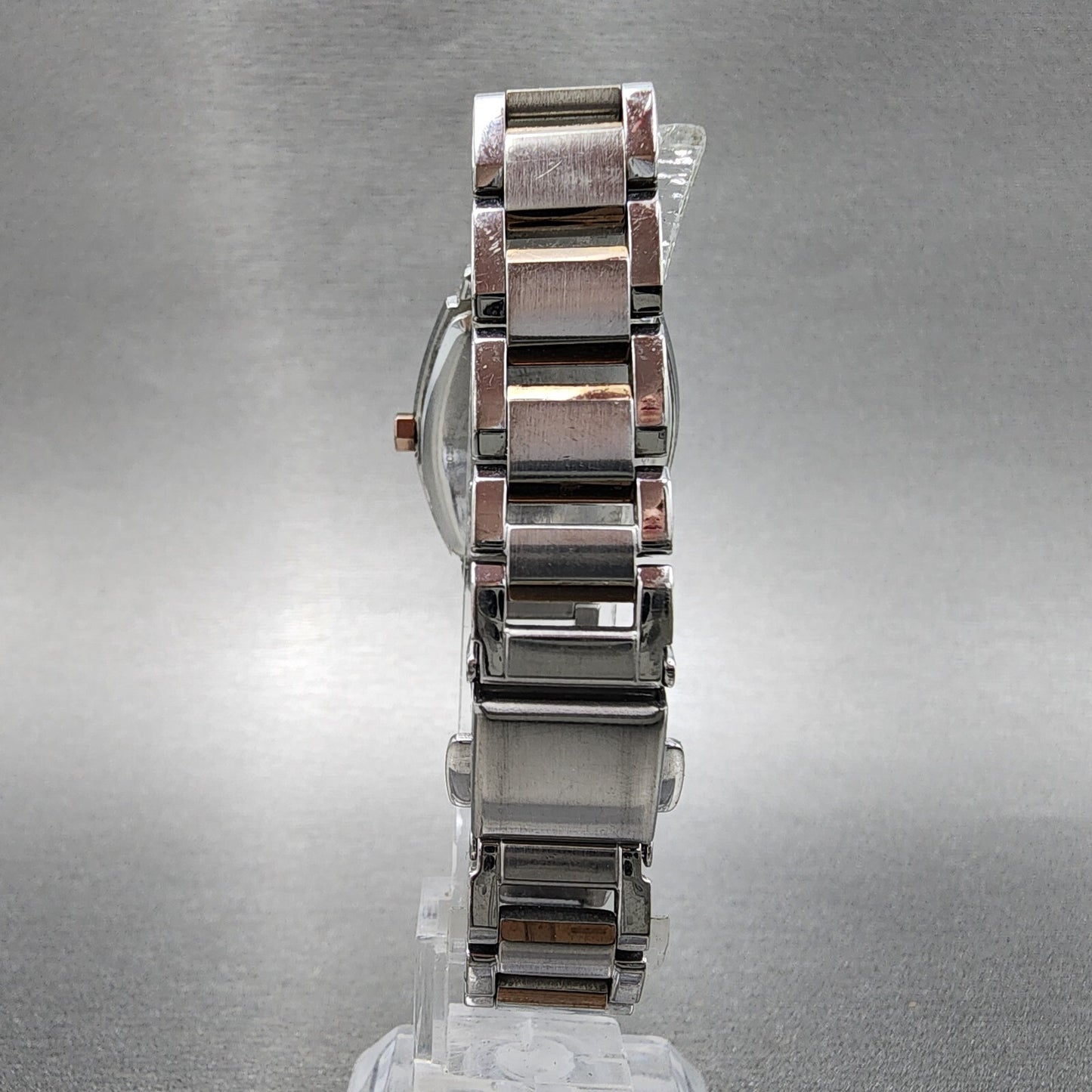 Citizen EcoDrive XC Watch Women 24mm White Dial Two Tone Rectangle H030 Runs6