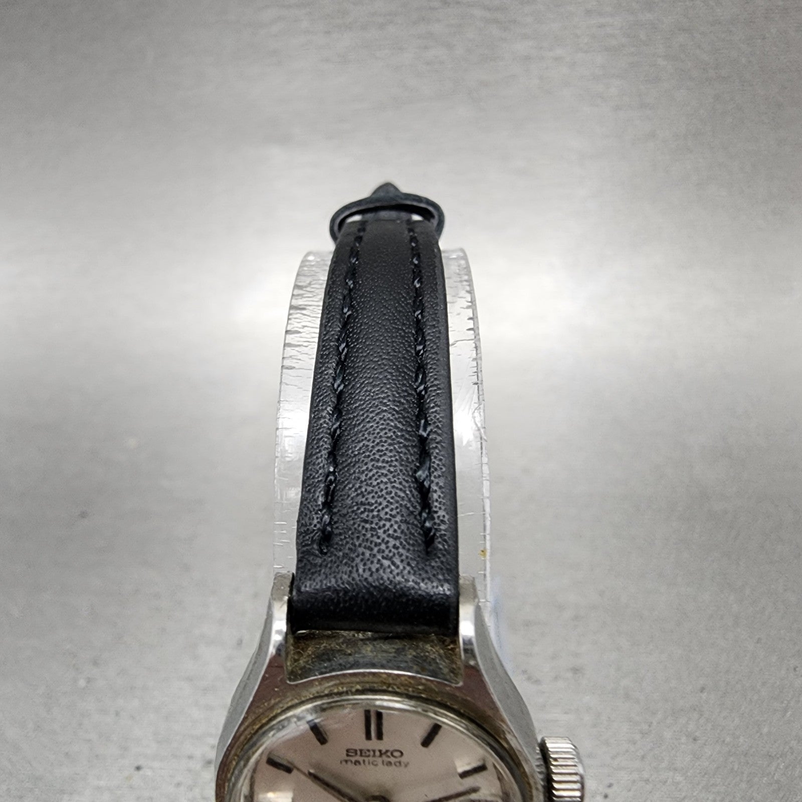 Seiko Matic Lady Watch Women 21mm Silver Dial Silver Tone Date 25170261 Runs4