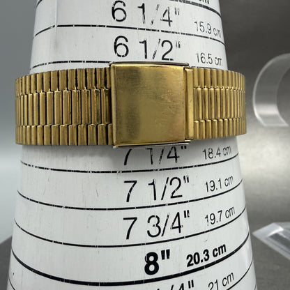 Seiko SQ Watch Men 35mm Gold Dial Two Tone Daydate 5H23-7B79 Round New BatteryI10