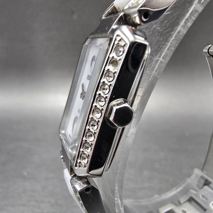 Seiko Tressia Watch Women 16mm White Dial Silver Crystal SUP185 Solar Works2