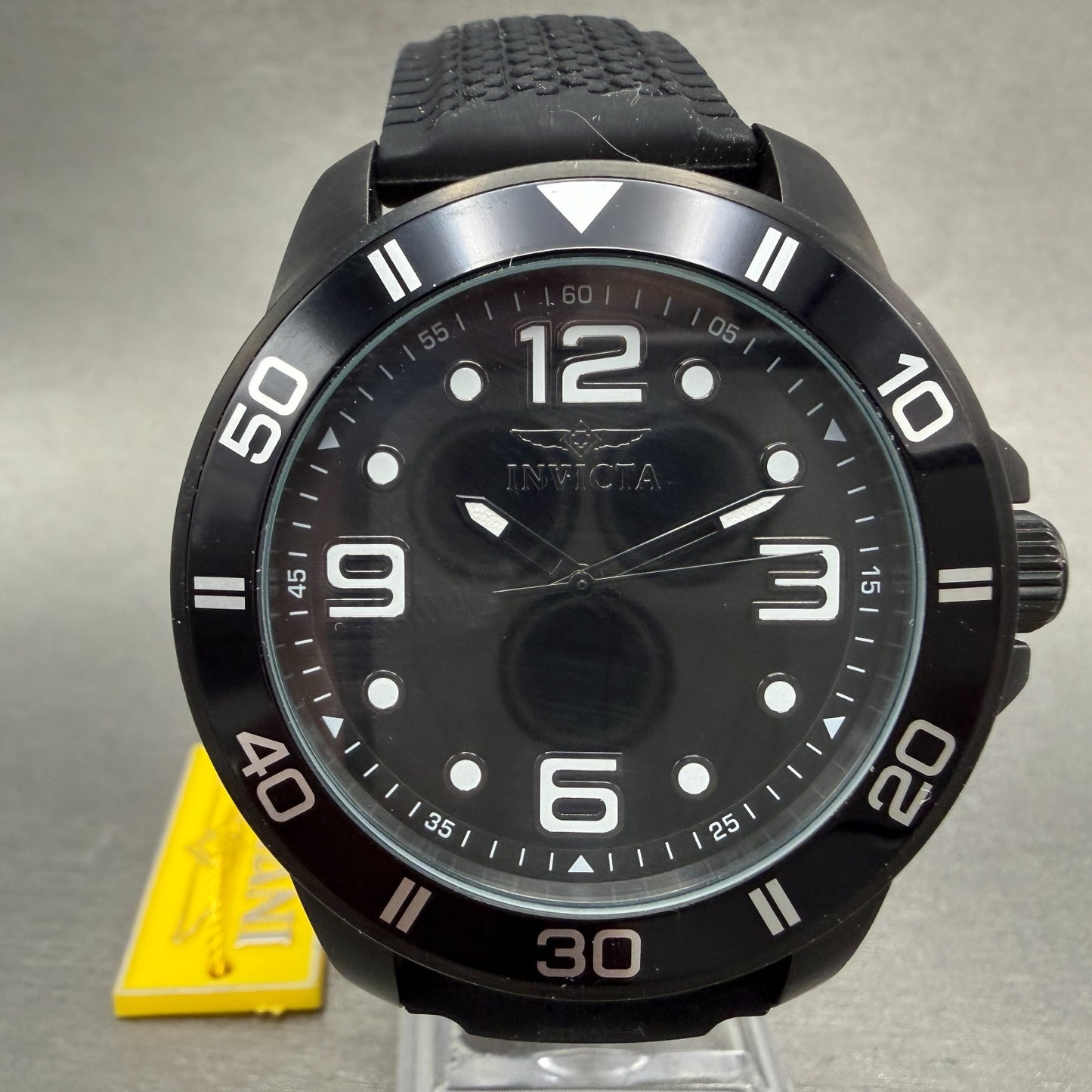Invicta Pro Diver Watch Men 45mm Black Dial Black Tone Round 23247 New Battery0