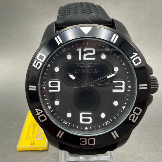 Invicta Pro Diver Watch Men 45mm Black Dial Black Tone Round 23247 New Battery0