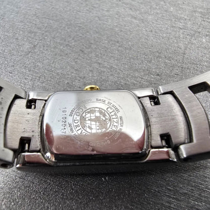 Citizen Tank Watch Women 15mm MOP Dial Two Tone Rectangle G620-S074866 Runs9