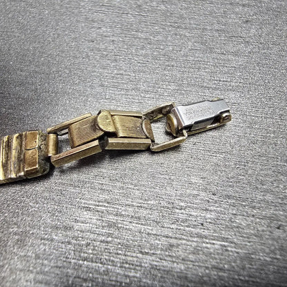Hamilton Watch Women 18mm White Dial Gold Tone Rectangle Diamonds 8862 PARTS13