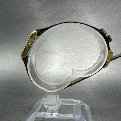 Seiko Tank Watch Women 18mm Gold Dial Gold Tone Small Seconds 1428-5160 NewBat A6