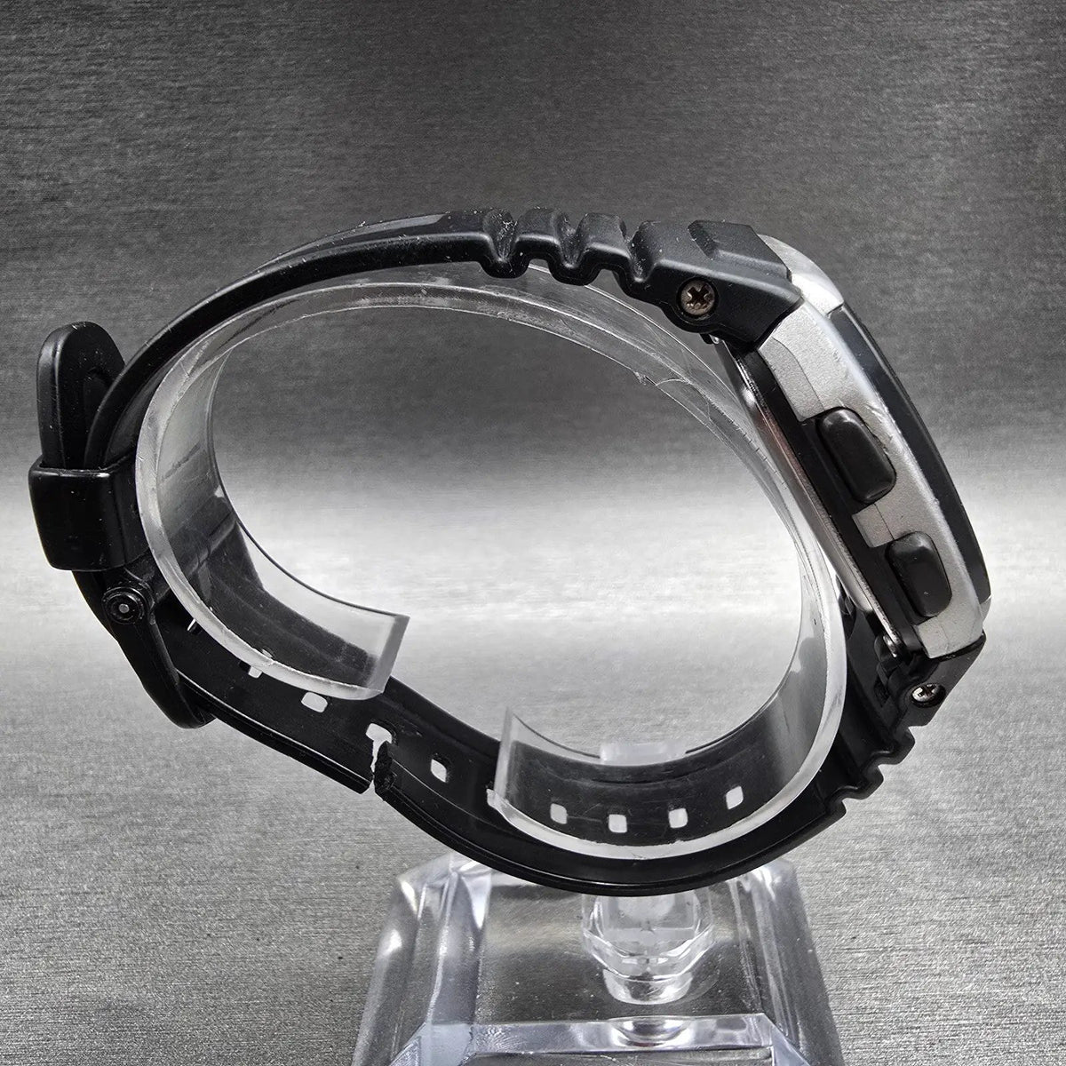 Casio W-96H Digital Watch Men 36mm Black Silver Chrono Alarm New Battery READ!!8