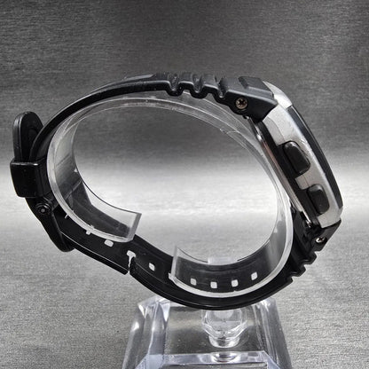 Casio W-96H Digital Watch Men 36mm Black Silver Chrono Alarm New Battery READ!!8