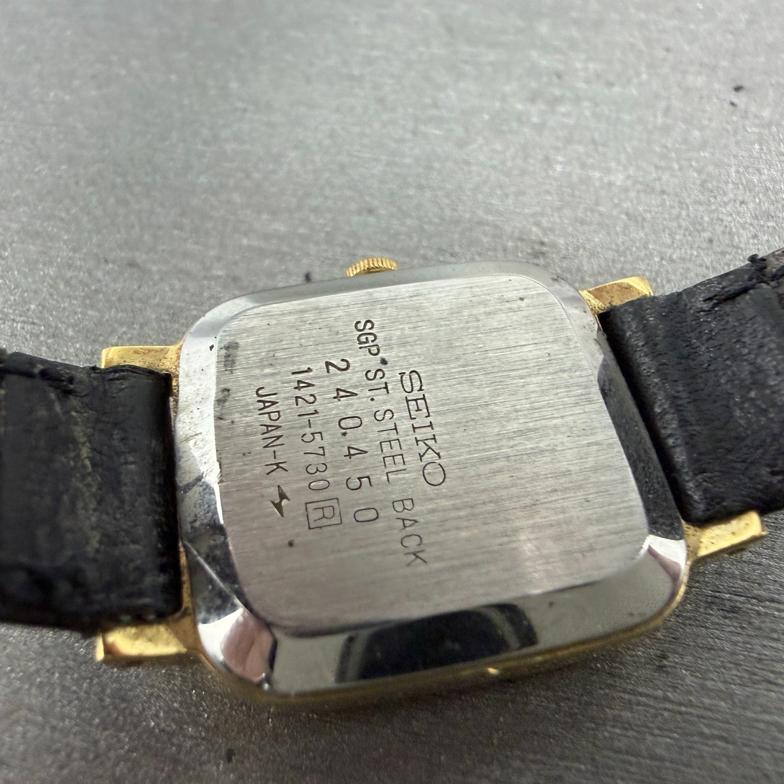 Seiko Watch Women 21mm Champagne Dial gold Tone Octagon 1421-5730 New Battery9