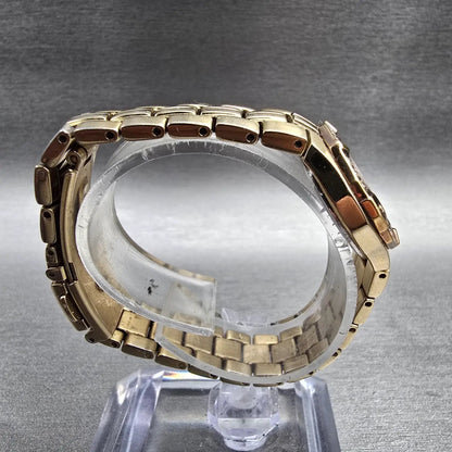 Seiko Coutura Watch Women 23mm Brown Dial Gold Tone Diamonds 1N01-0LE0 New Batt8