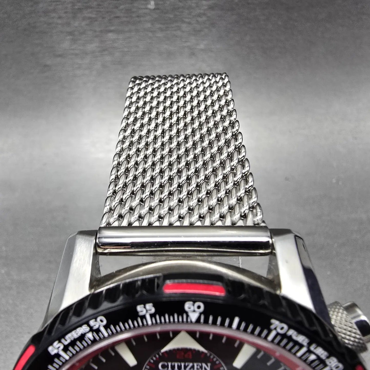 Citizen Skyhawk Red Arrows Watch Men 45mm Black Dial Steel Red Eco-Drive Works5