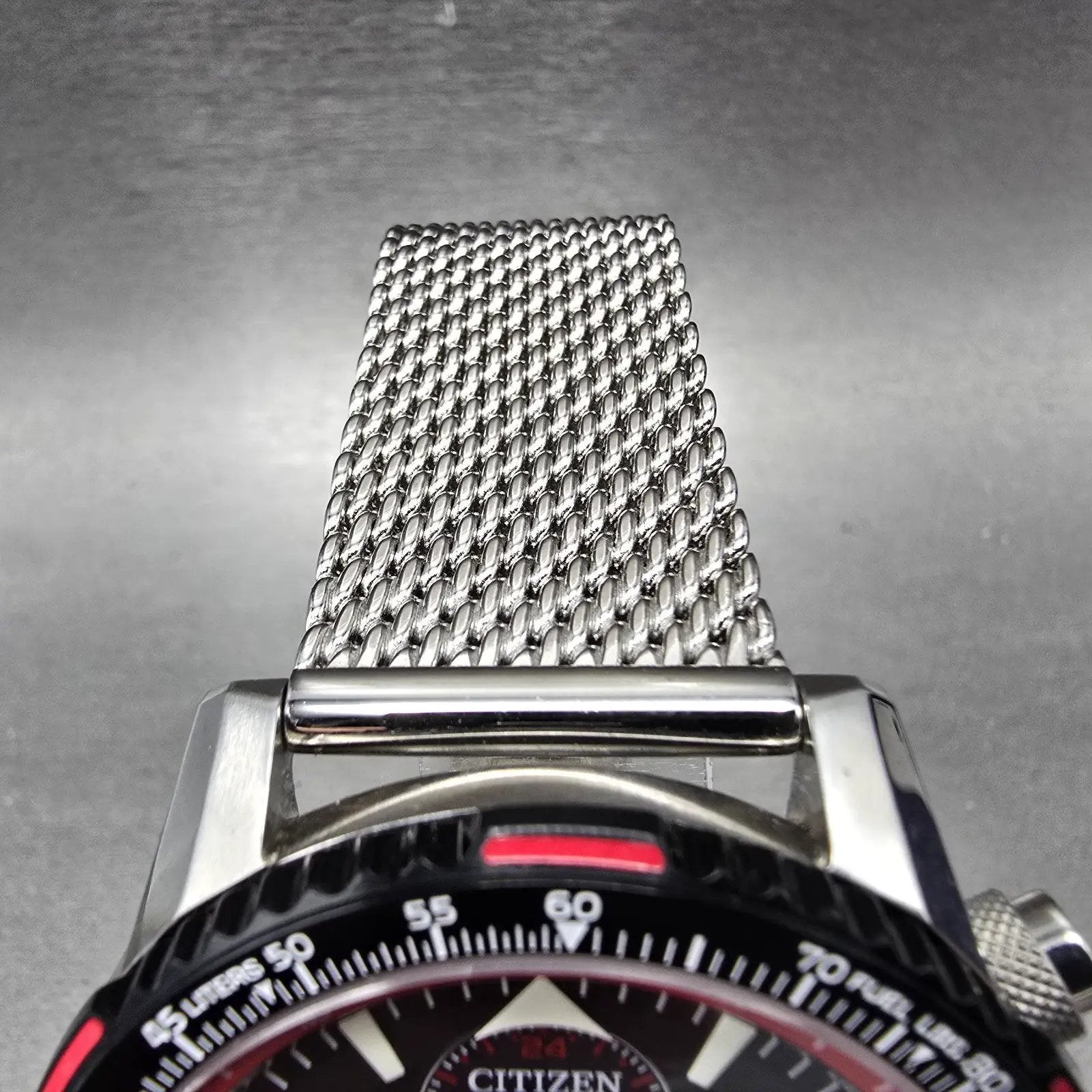 Citizen Skyhawk Red Arrows Watch Men 45mm Black Dial Steel Red Eco-Drive Works5