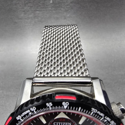 Citizen Skyhawk Red Arrows Watch Men 45mm Black Dial Steel Red Eco-Drive Works5