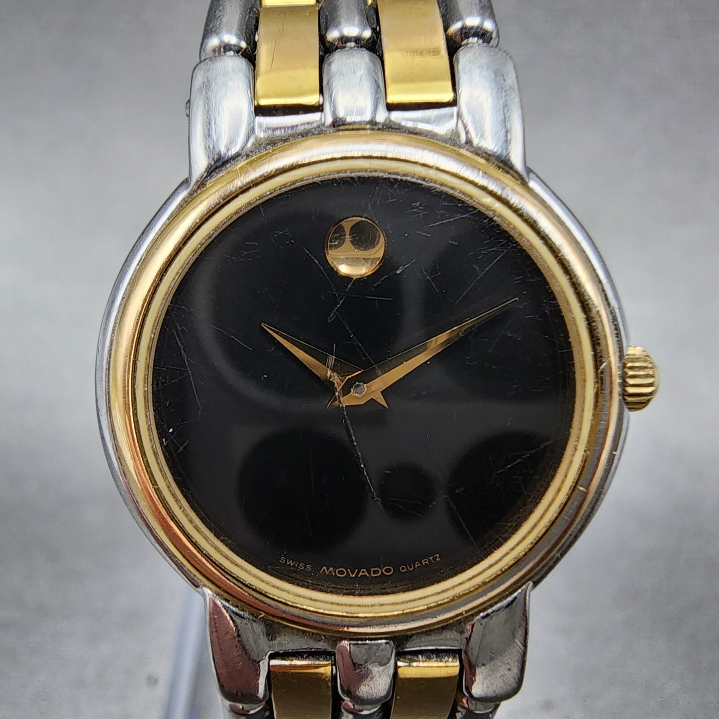 Movado Museum Watch Women 24mm Black Dial Two Tone 81.25.825C PARTS2