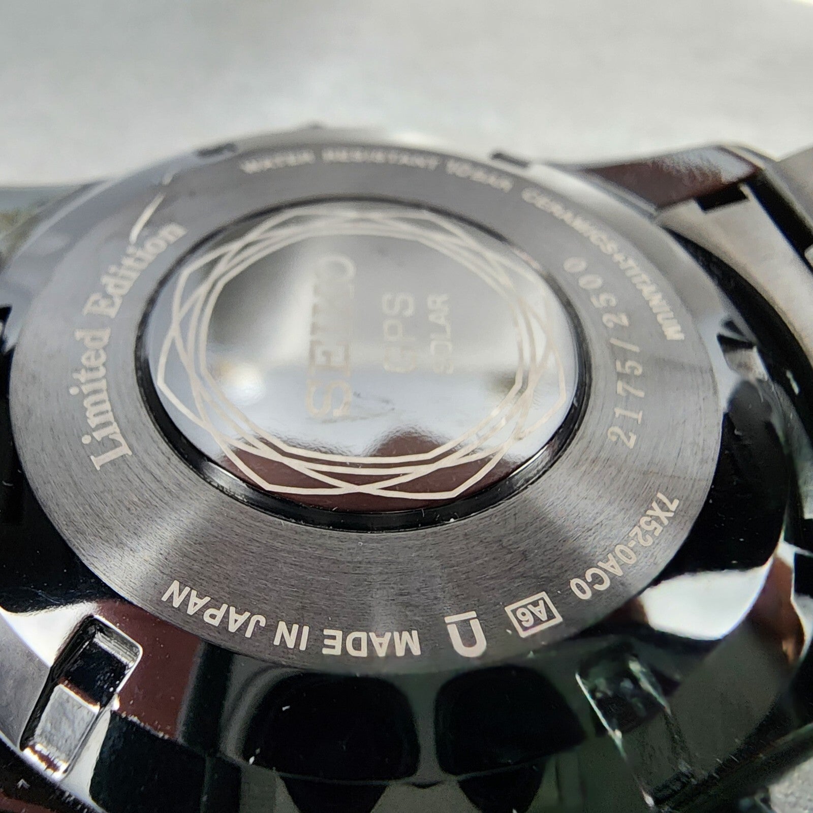 Seiko Astron GPS Watch Men 47mm Black Dial Black Case Date GPS Round 7X520AC011