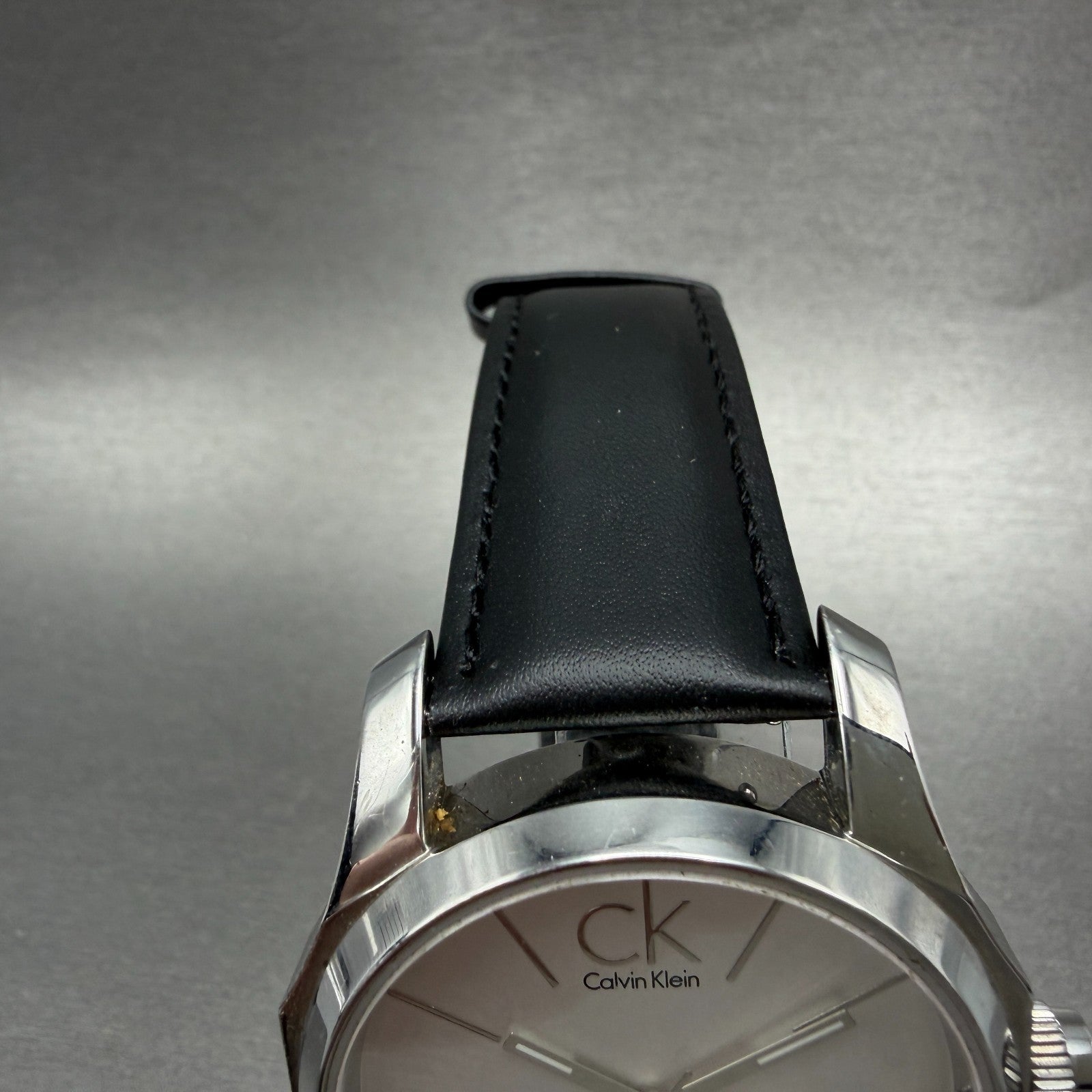 Calvin Klein Watch Men 42mm Silver Dial Steel Date Round K77411 New Battery4