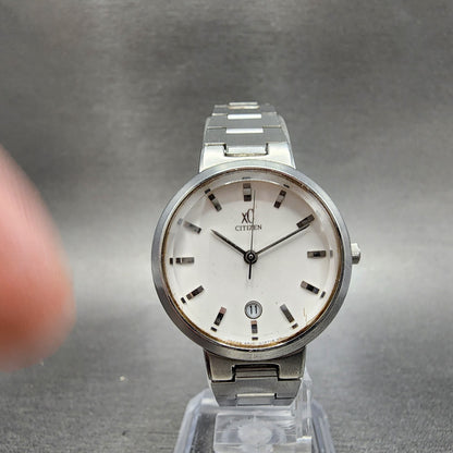 Citizen XC Watch Women 27mm White Dial Silver Tone Round 4613H07910 New Battery5
