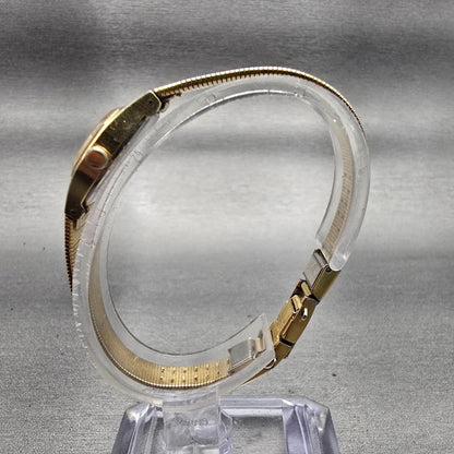 Seiko Watch Women 16mm Gold Dial Gold Tone Oval 2C20-5309 New Battery Vintage6