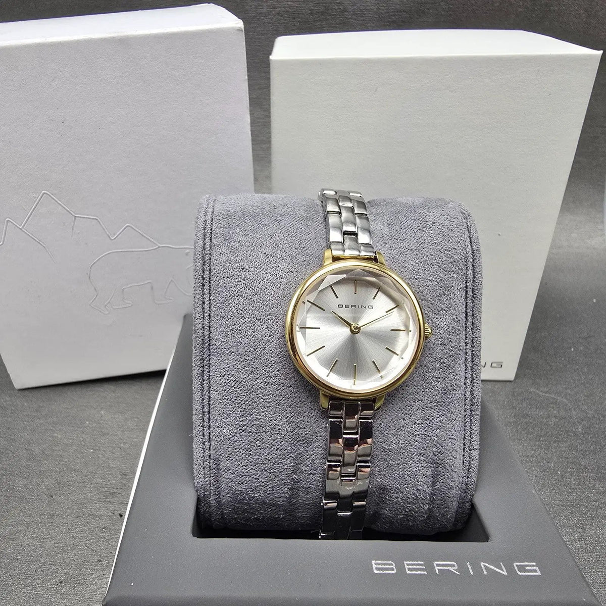 Bering Classic Watch Women 24mm Silver Dial Two Tone 11024-710 Round Works0