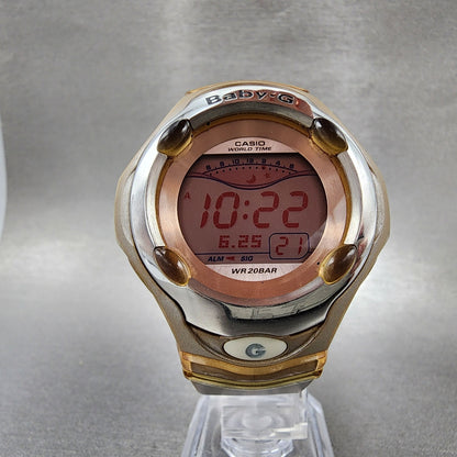 Casio BabyG BGR260S Watch Women 42mm Digital Gray Tone Round New Battery5