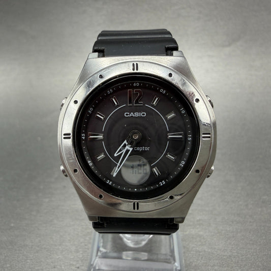 Casio Wave Ceptor Watch Women 34mm Black Dial Silve Tone Date LWA-M140 New BattB0